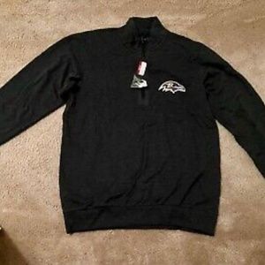 NWT Men’s Antigua Baltimore Raven Pullover (Heather Black) SIZE LARGE